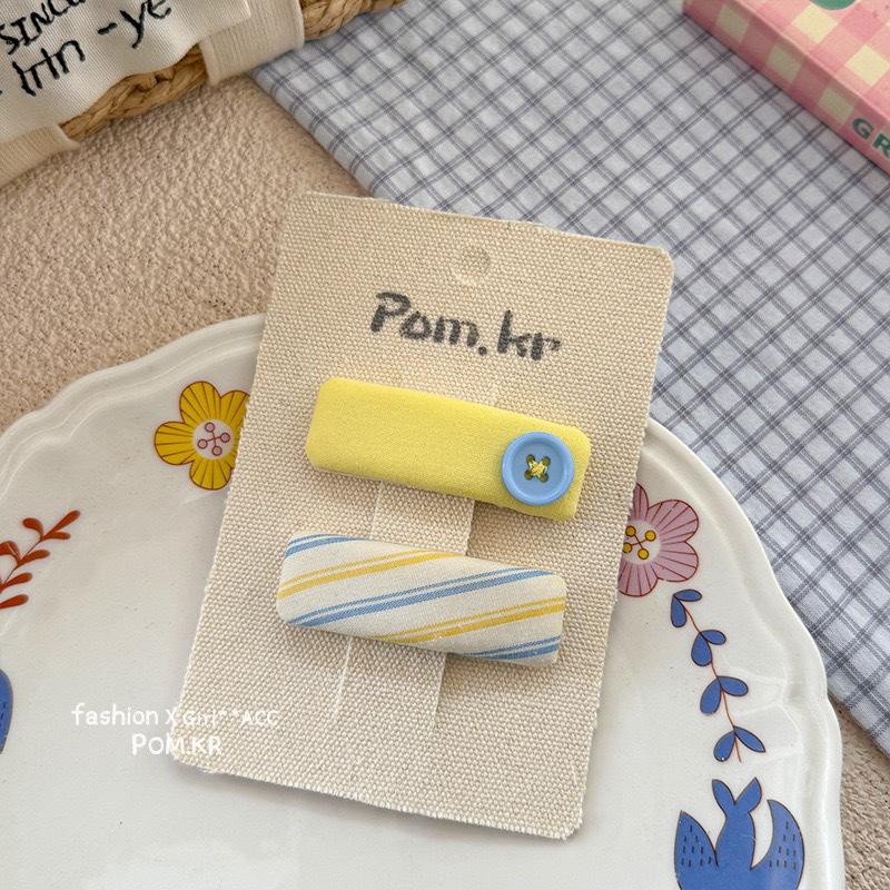 Plaid & Solid Color Korean Hair Bows - Girls' BB Clips and Hairpins