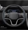 Universal Nappa Leather Steering Wheel Cover - Ultra-Thin, Anti-Slip, Breathable, Sweat-Absorbent for All Seasons