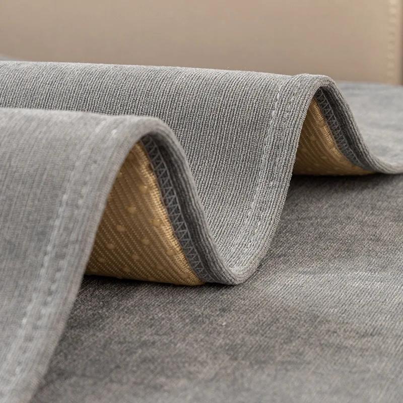 Modern Embroidery Sofa Cover Northern Leather Universal Seat Cushion Non-slip Solid Color Couch Cover Sofa Towel Sofa Protection