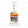 Plane Ticket Koffer Keyrings for Accessories Bag Key Chain Ring Jewelry Fans Gifts Travel Country Label Keychain Llaveros