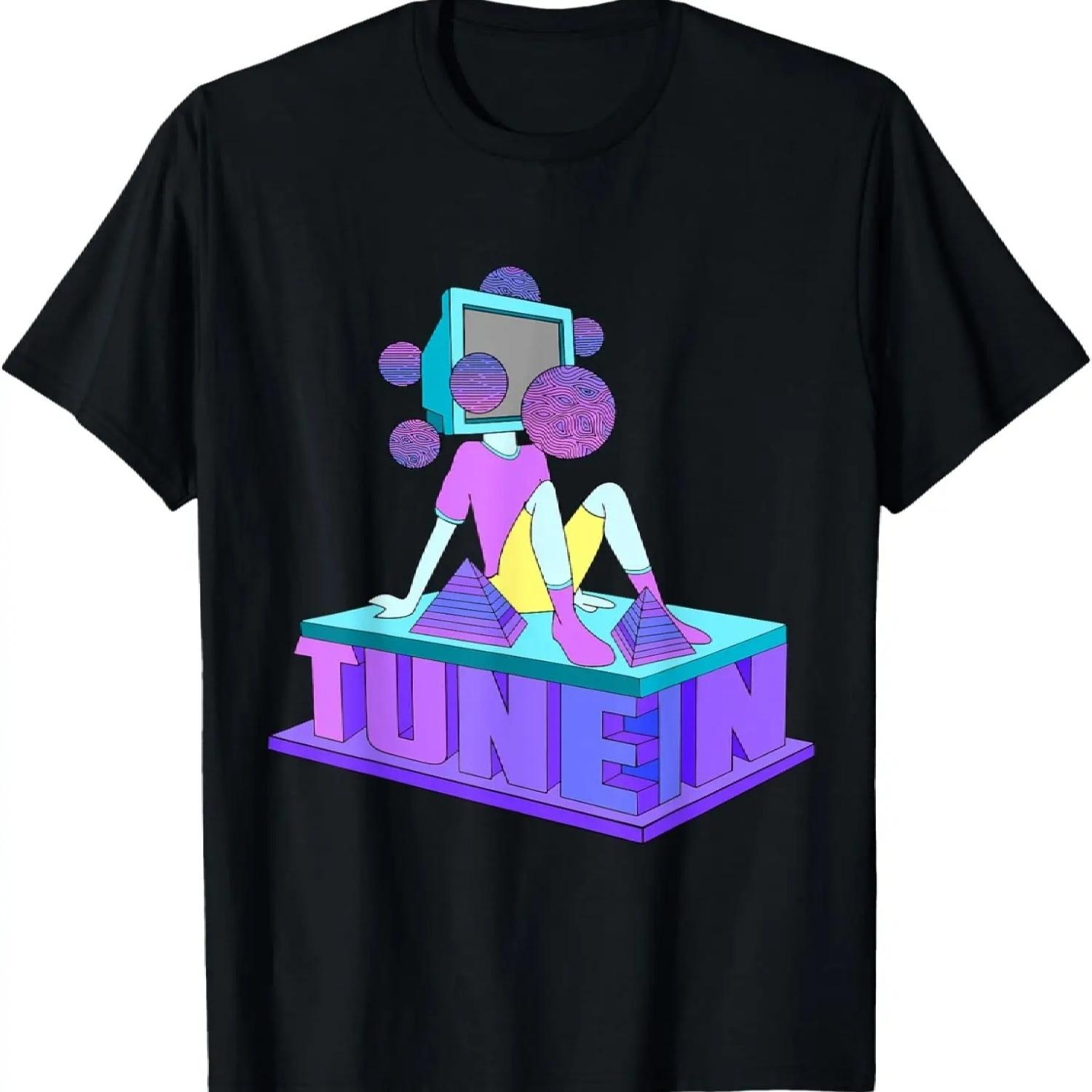 

_Tune In_ Trippy Planets T-shirt S чёрный