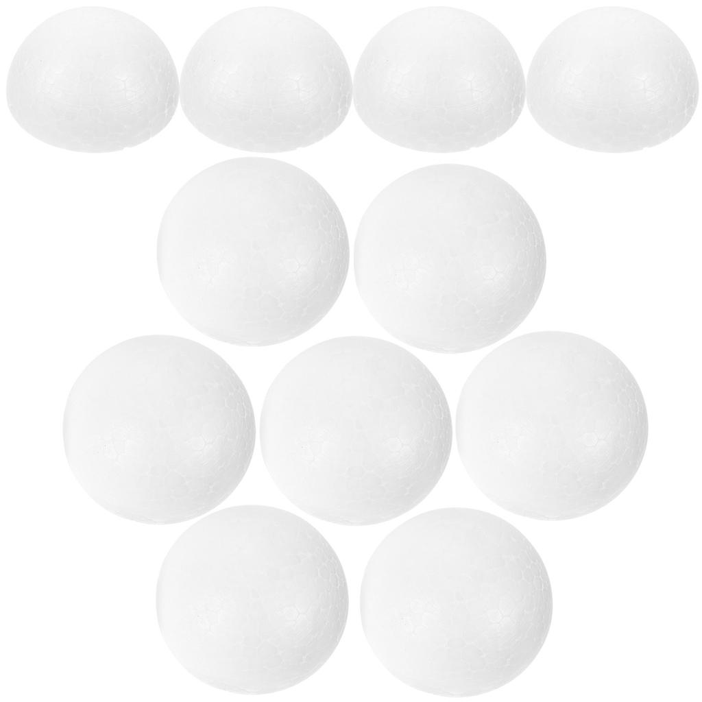 100Pcs White Polystyrene Half Ball Craft Supplies Semicircle Ornament for DIY Decoration Floral Foam Adventsgesteck Winter Party