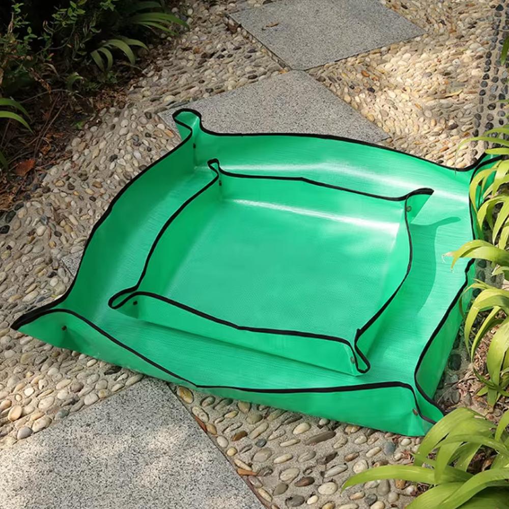 1pc Gardening Flower Pots Transplanting Mats 32-100cm Planting Mat PE Plant Repotting Mat Waterproof Mats Garden Accessories
