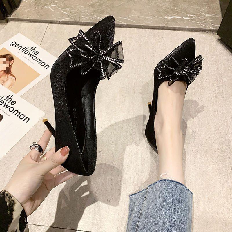 Fashion Women Shoes 2024 Spring Pumps Beige High Heels Work Dress Professional Pointed Wedge Sandals Ladies Shallow Mouth Latest 12cm Me