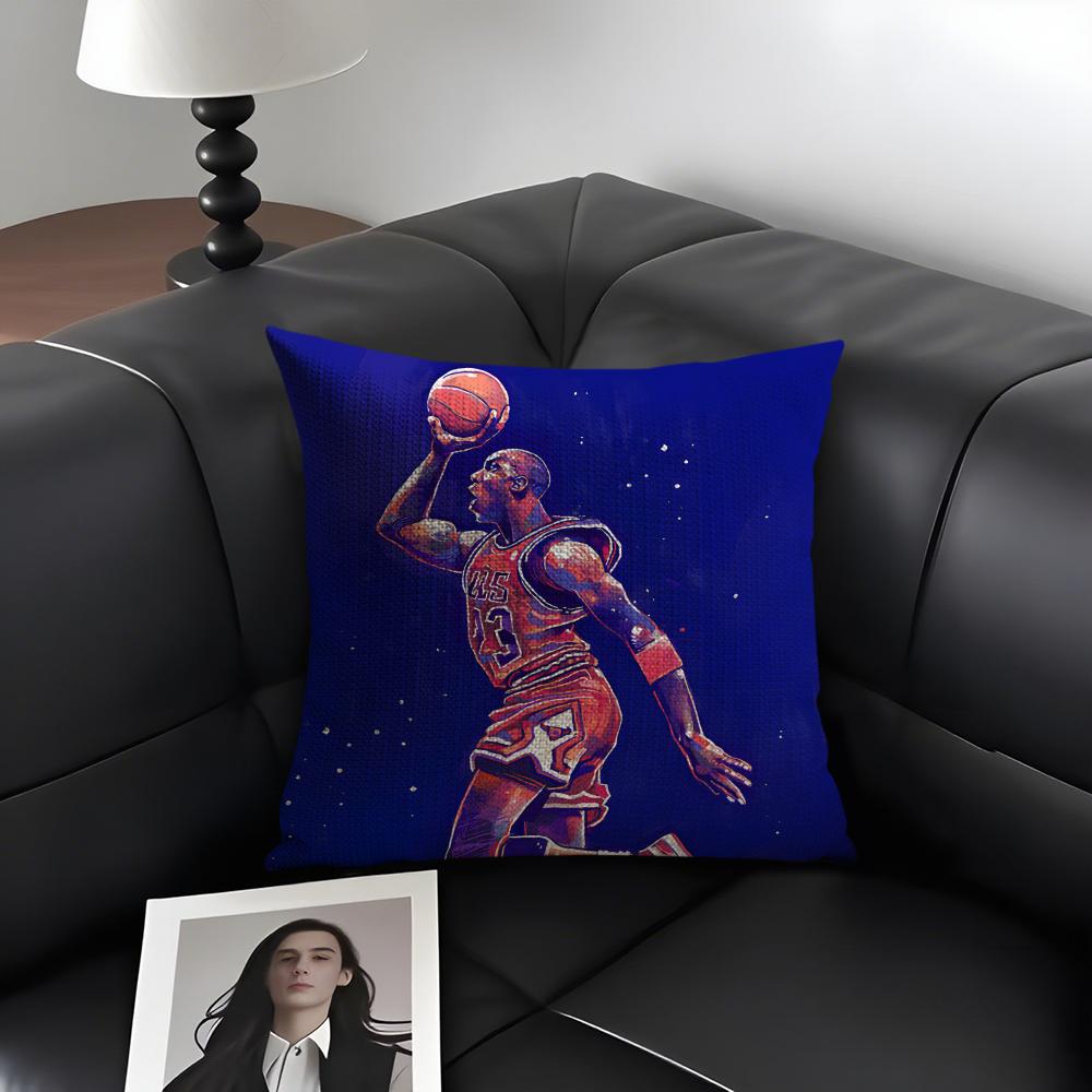 Jordan Legend Basketball Cushion Cover Natural Linen Organic Fabric DoubleSided Printing Sofa Home Decor Gift Pillow Case