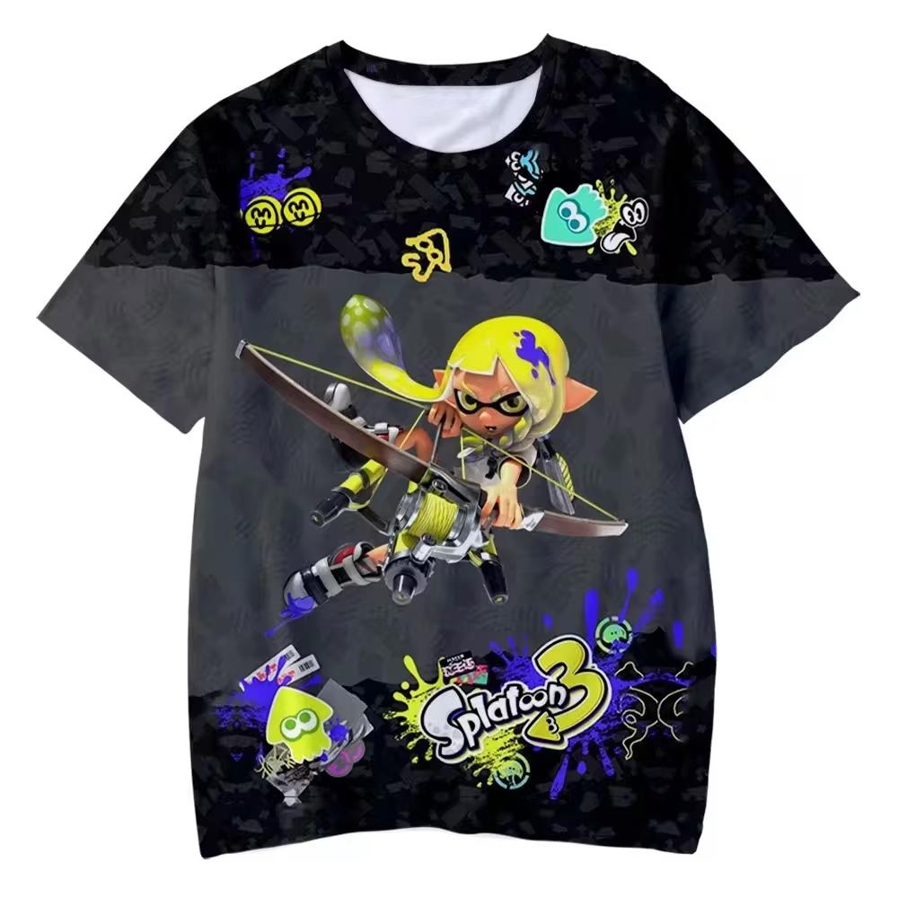 Anime Graffiti Game 3D Print T-Shirt Men’s Fashion Loose Short Sleeve Harajuku Style Top