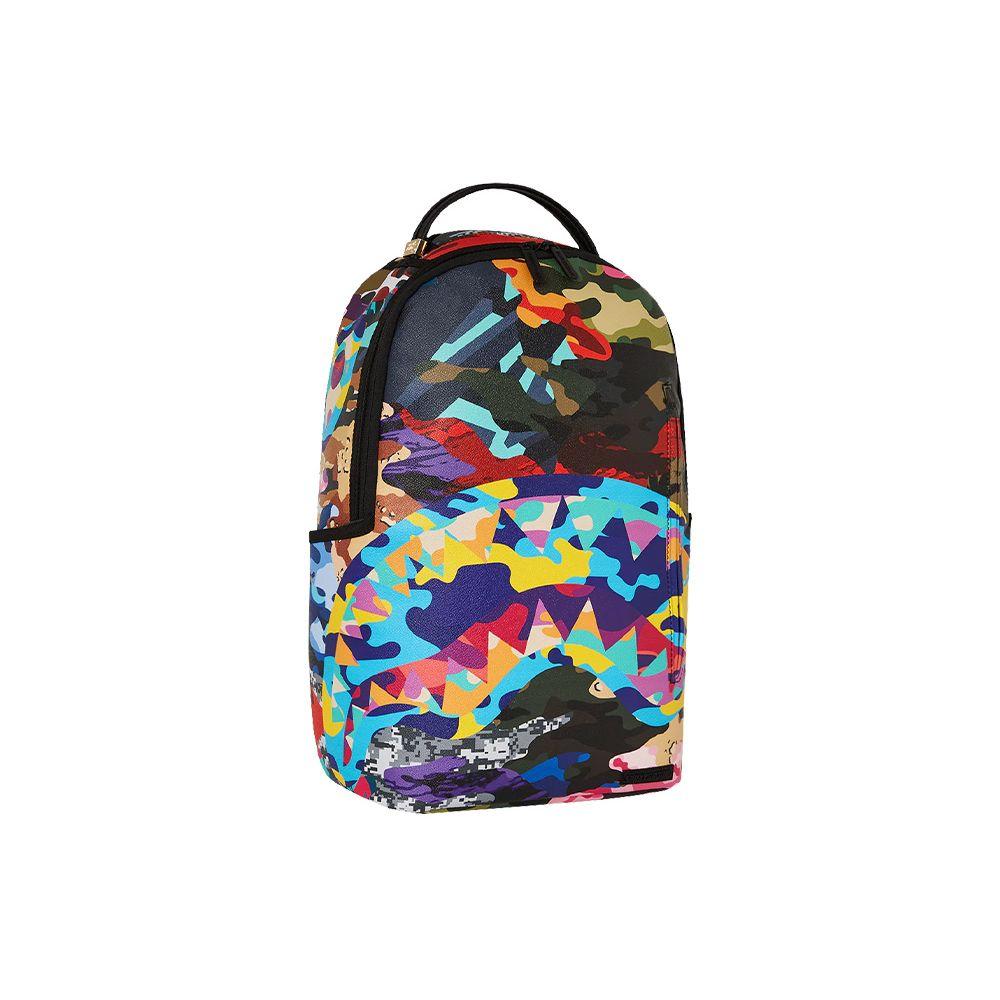 Sprayground Shark Large Logo Shark Mouth PVC Backpack Unisex Backpack Camouflage W1035704