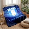 Malmö FF Testo Nome Personalizzato Coperta in Flanella Logo Calcio Coperta Plaid in Pile Personalizzata Regalo Speciale per Divano Camera da Letto Casa