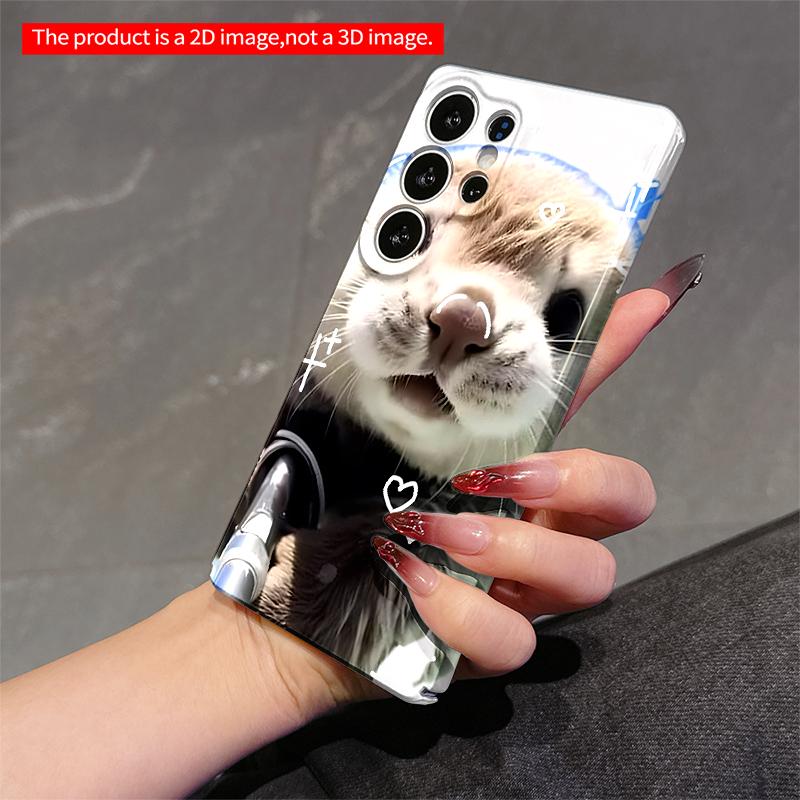 2DFlat Samsung Phone Case Adorable Otter Selfie with Heart & Star Stickers Applicable To Galaxy S22 S23 S24 S25ULTRA S26 A12 A13 A14 A15 A16