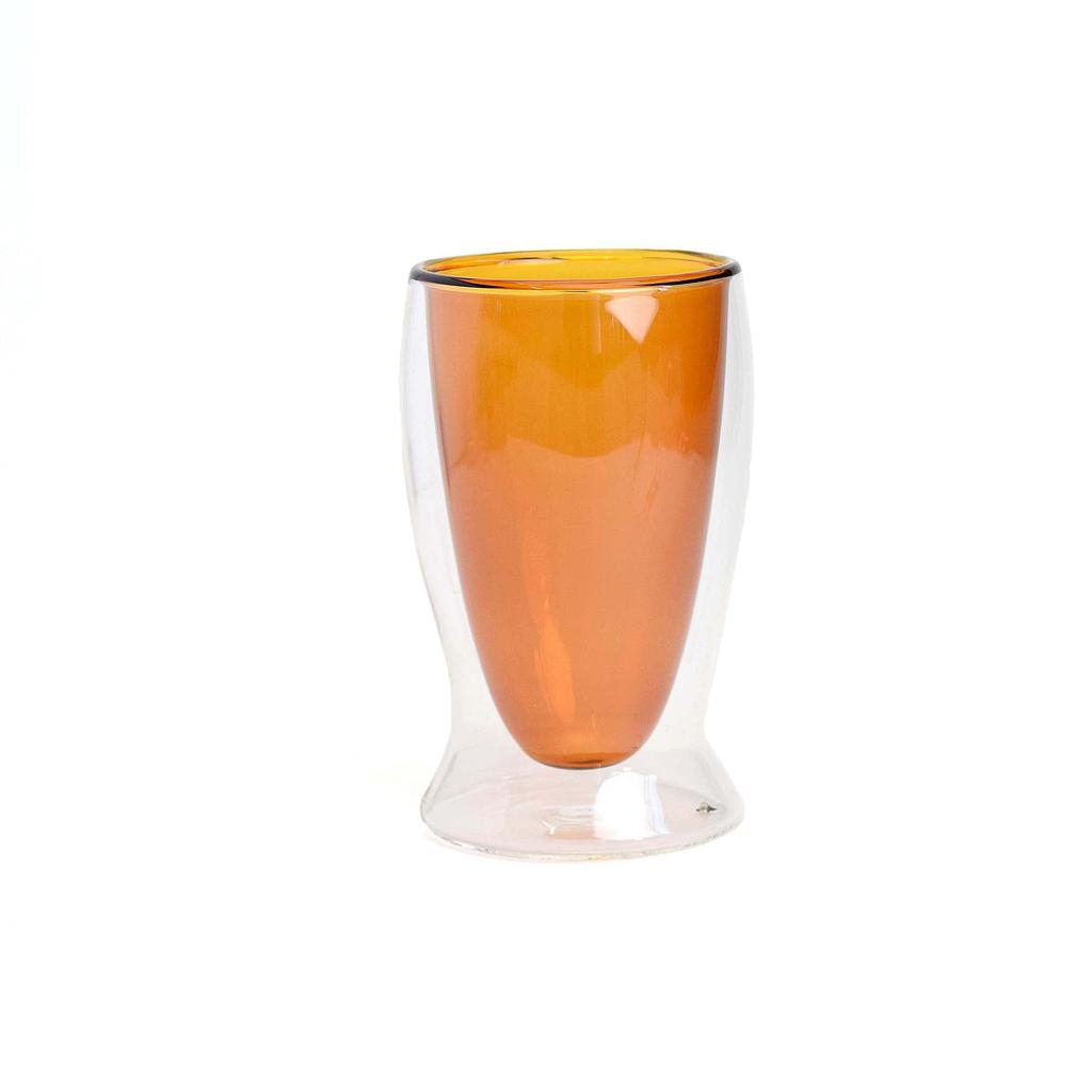 Maebata Nuit Color Thermoglass 52635 (Amber), Heat-Resistant, Double-Walled, 340ml,