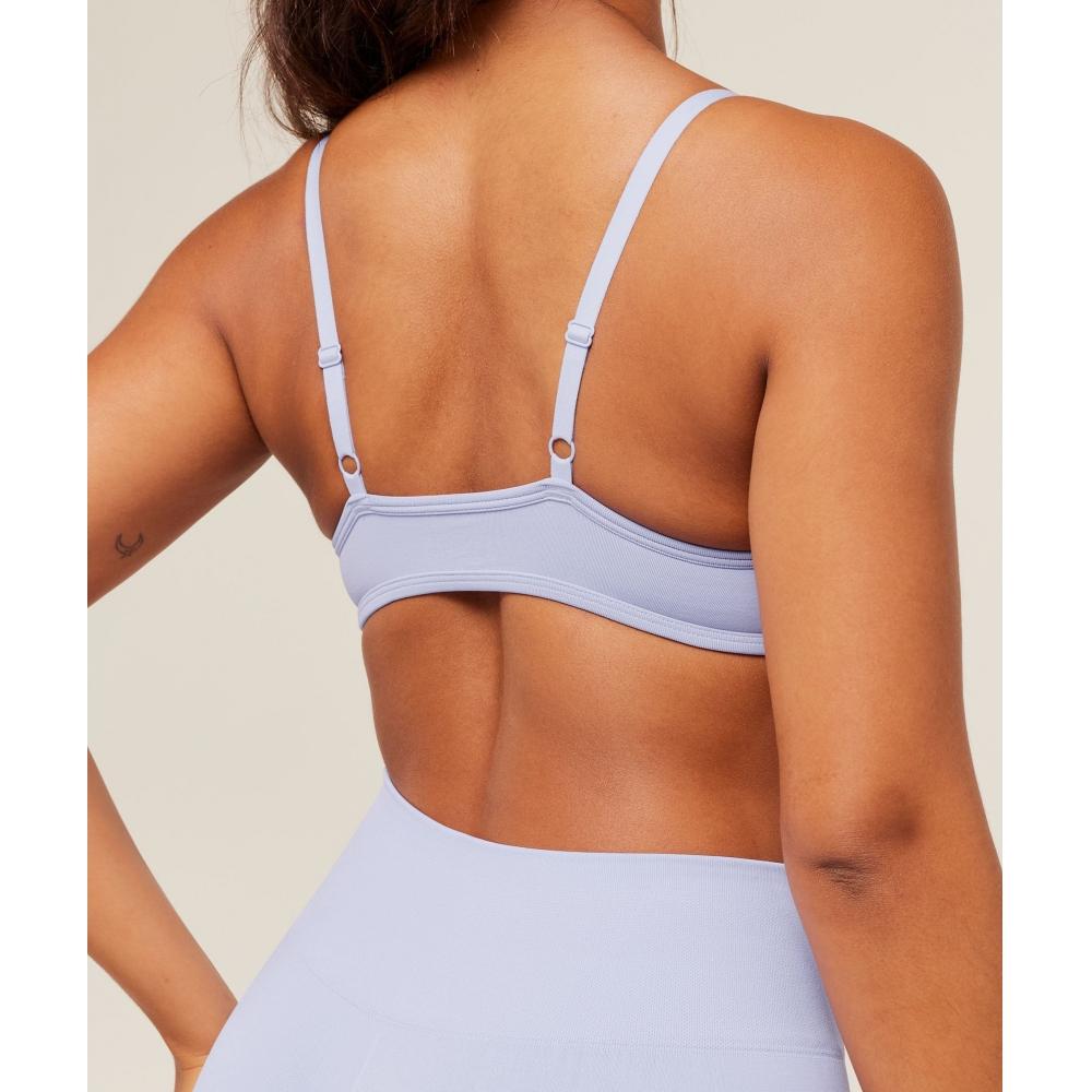 Gymshark Soft Sculpt V Neck Sports Bra Peri Blue B5b9n Udr2