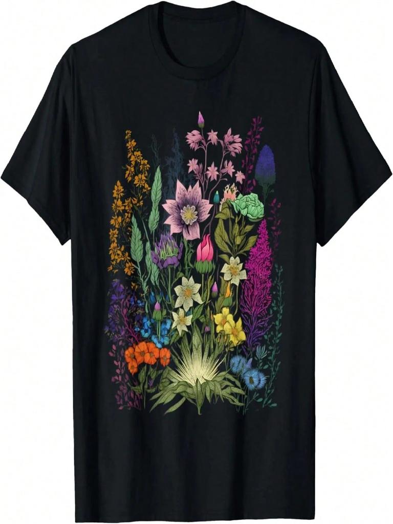 Flower Graphic For Women Wildflower Floral Gardening Lover T-Shirt