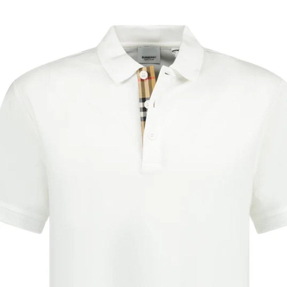 Burberry SS23 Men's Casual Pullover Short Sleeve Polo Shirt White 80675831