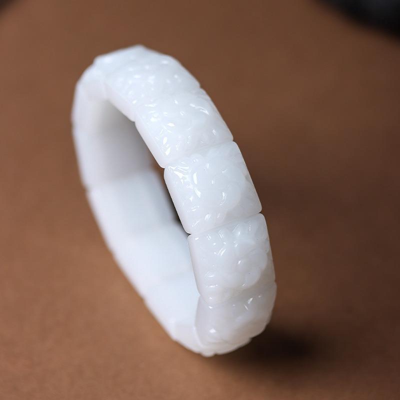 Chalcedony Bamboo Joint Bracelet - New High-End Chinese Style Hand Jewelry