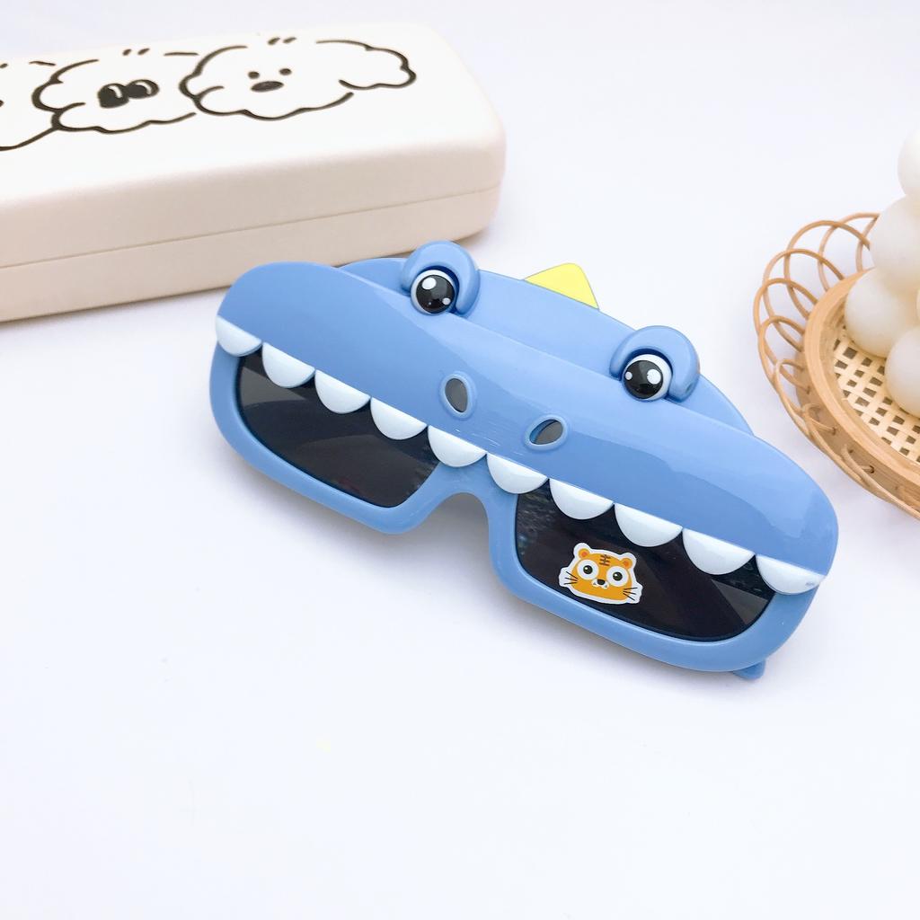 Soft Silicone Children'S Sunglasses Boys Cartoon Flip Dinosaur Polarized Sunglasses Glasses