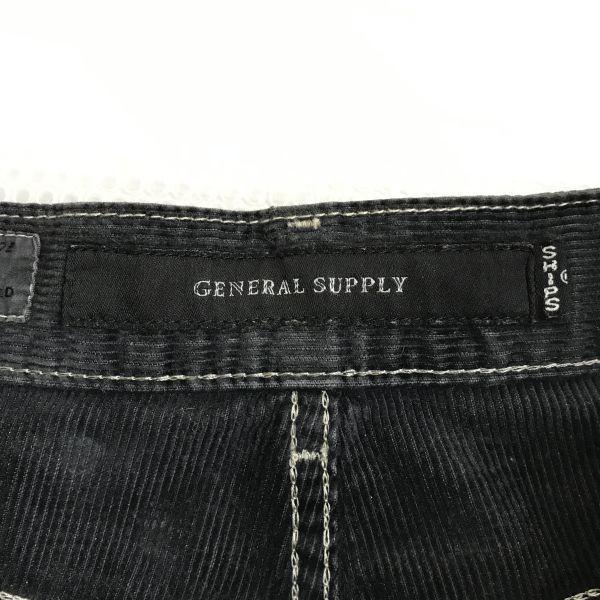 USED/Made In Japan GENERAL SUPPLY Lee Corduroy Denim Pants Men M L74 Gray Trousers cBH568