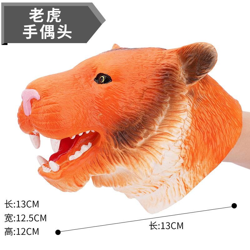 Dinosaurier Handpuppe Dinosaurier Handschuhe Spielzeug Weichkleber, Simulierter Tyrannosaurus Rex 3-6 Jahre Altes Kinderspielzeug Tierkopf