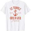 Camiseta St Tropez Yacht Club Côte d'Azur França Destino de Férias