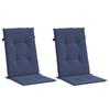 Hochlehner Seat Cushions 2 Pcs Navy Blue Fabric