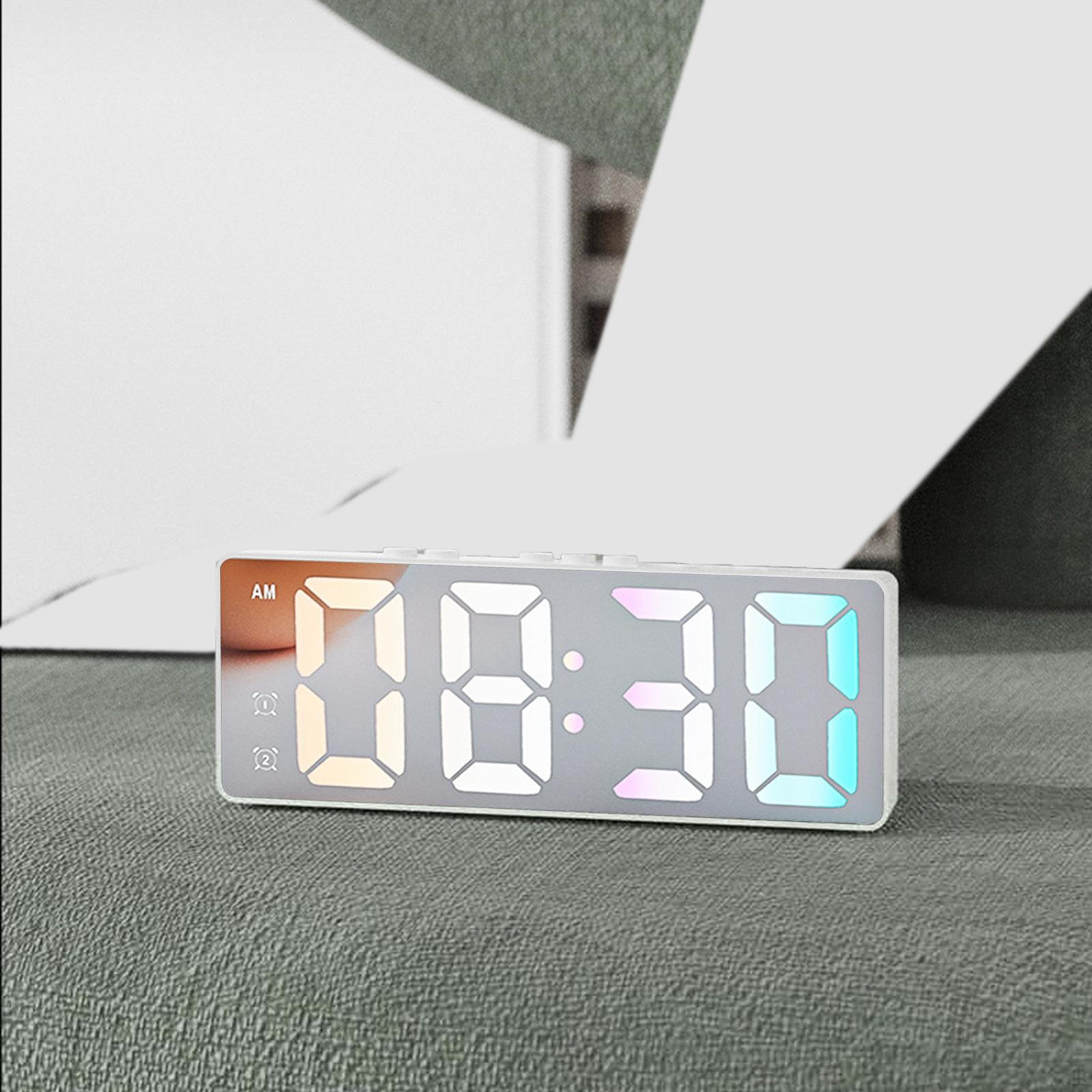 

16 см цифровой будильник прикроватный портативный дисплей температуры на батарейках для офиса чёрный