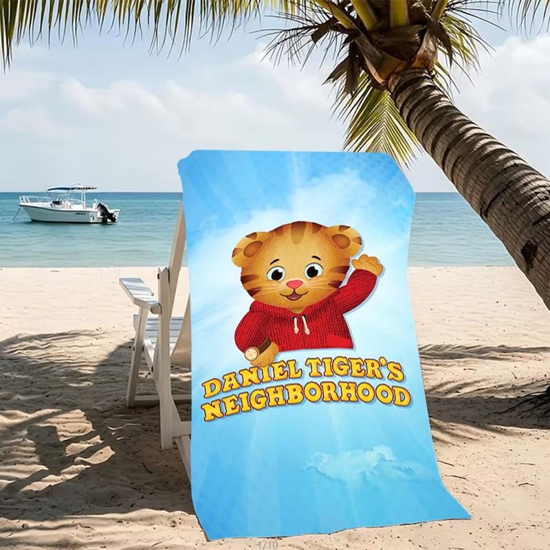 Beach Towel with Daniel Tiger's Neighborhood Pattern - soft,absorbent,machine washable Lightweight&Modern,swimming,Travel Essentials