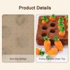 Interactive Dog Toys Carrot Snuffle Mat Dog Plush Puzzle Toy 2 In 1 Nosework Feed Games With 12 Carrots