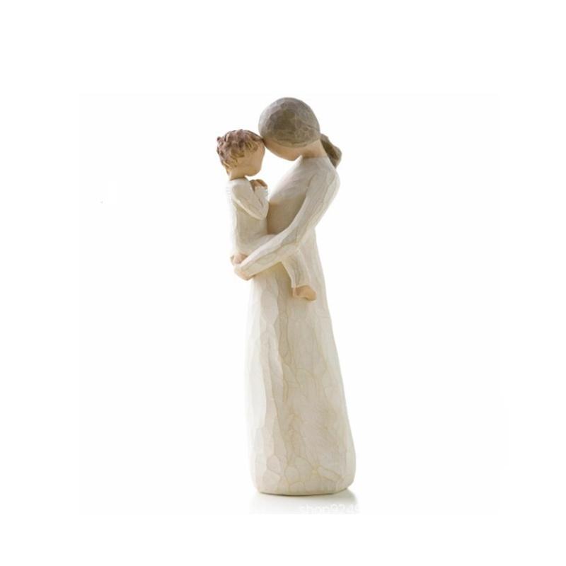 Handmade Imitation Wood Carving Resin Crafts Home Decoration Gift For Couples