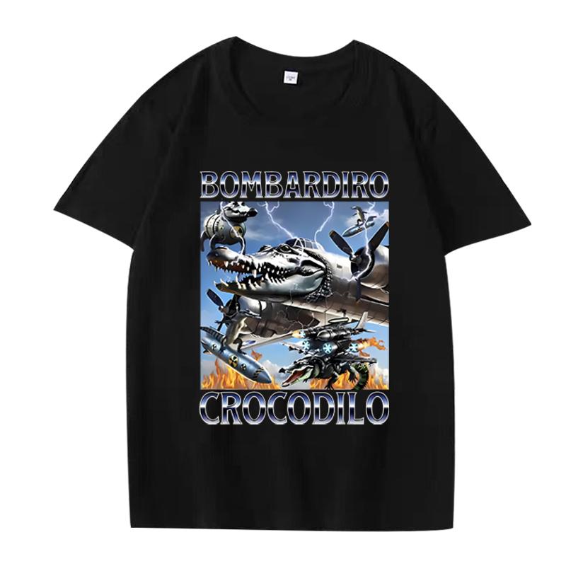 Italian Brainrot Funny Meme T Shirt Men Women Tralalero Tralala Tung Tung Tung Sahur Bombardiro Crocodilo Brr Brr Cappuccino Tee