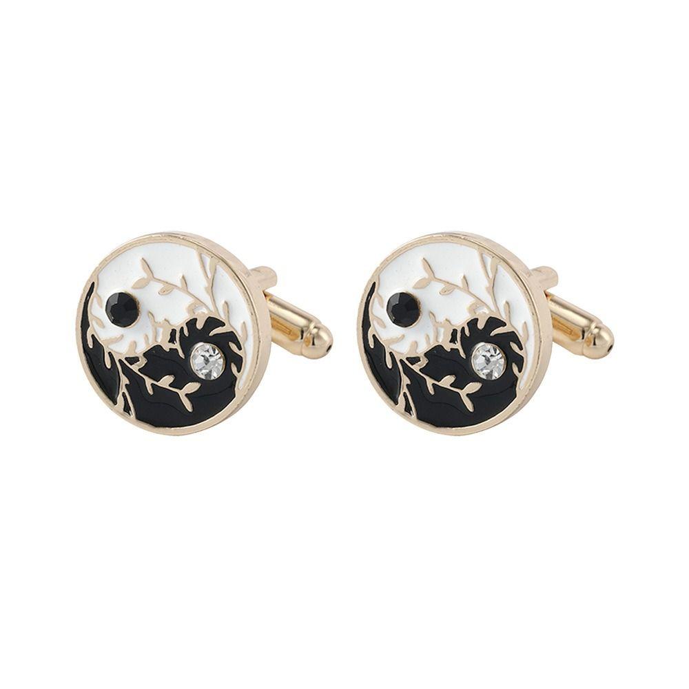 Shell Men Cufflinks Gradient Color Geometric Cufflinks French Shirt Cufflinks  Men Accessories