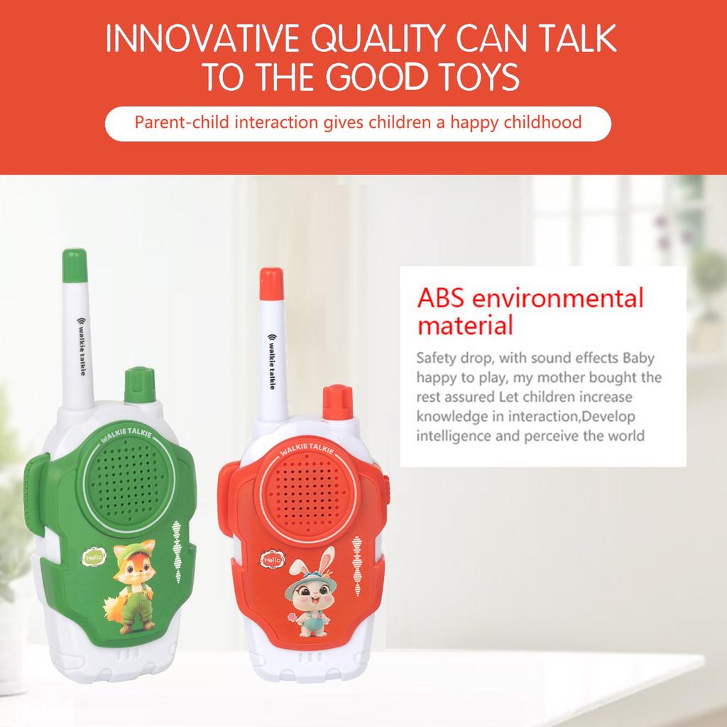 2-teiliges Walkie-Talkie, 50–500 m Zweiwege-Fernsender, Mini-Telefon, Militärspielzeug für Kinder, Abenteuerspielzeug für draußen