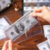16pcs Transparent PVC Currency Sleeves, Clear Banknote Money Holders, Ideal Organizer for Paper Money, Bills, Bank Notes, XJM