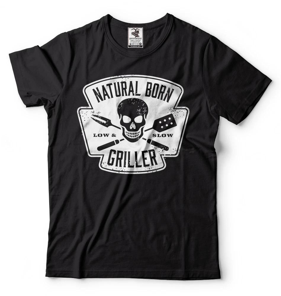 Funny Bbq Tshirts Natural Born Griller Cool Gift Grilling Tshirt Camping Shirt M