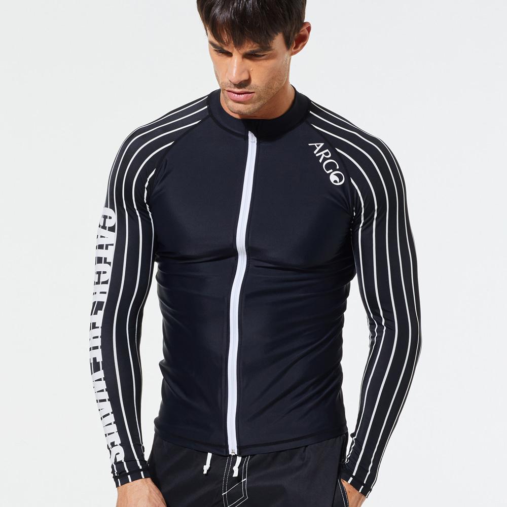 ARGO Urban Men'S Zip-Up Rash Guard Top