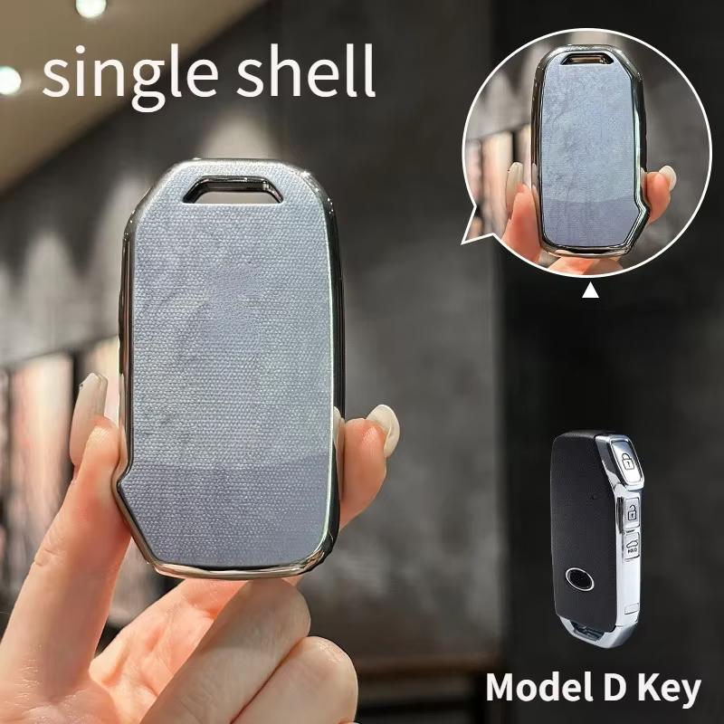Suitable For Kia Tpu Key Cover Marble Pattern K3 Sportage R K5/K2Seltos Kx3 Car Key Full Package Protection Shell