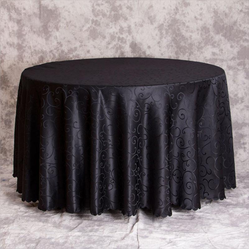 Thickened Circular Tablecloth for Hotel Restaurants Suitable for Parties European Jacquard Solid Color Durable Tablecloth Pad