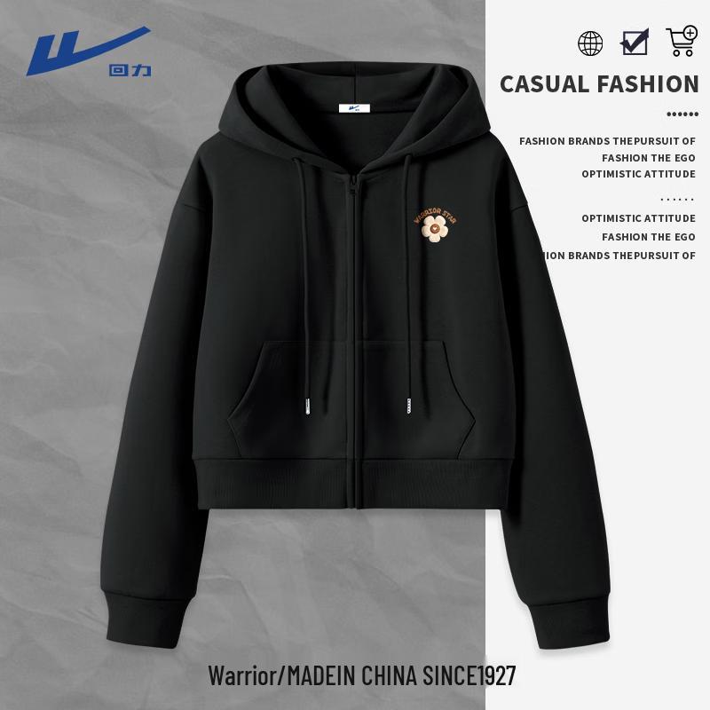 

Warrior Women s Spring Short Hooded Zipper Jacket L