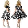PIN UP jurk met stippen, PRODUCT UIT POLEN, wijd uitlopende midi retro PIN UP jurk met stippen, PRODUCT UIT POLEN, wijd uitlopende midi retro L