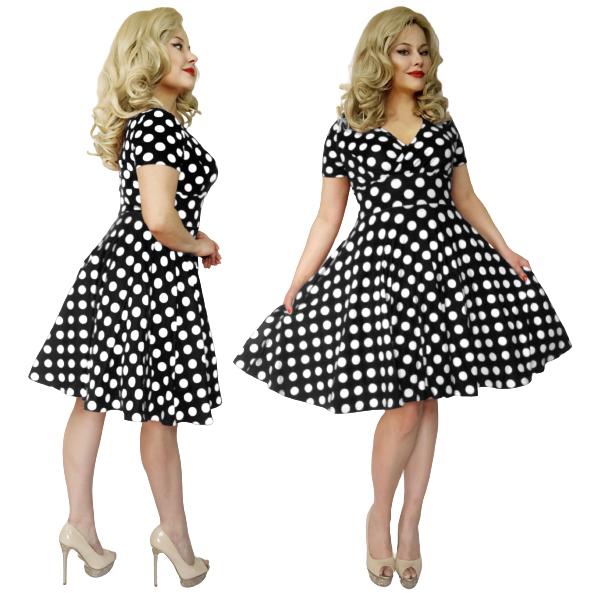 PIN UP dress with polka dots