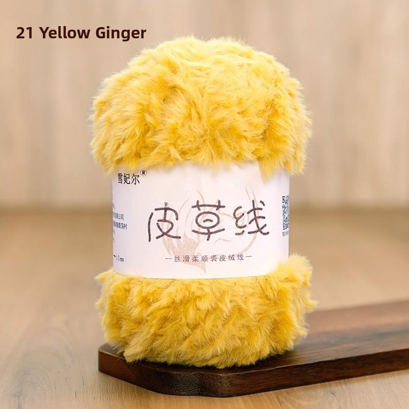 Hand Knitted Fur Yarn Long Hair Hat Scarf DIY Wool Yarn Simulation Fur Crt Material Autumn Faion Accories