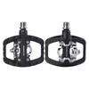 Pedały rowerowe MTB 2 w 1 zatrzaskowe Platformowe/SPD 370010001 czarne