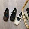 One-word buckle soft surface soft sole gentle Mary Jane shoes low heel square head single shoes women's spring and autumn new models