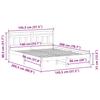 Bed Frame White 140 x 200 cm Solid Pine Wood