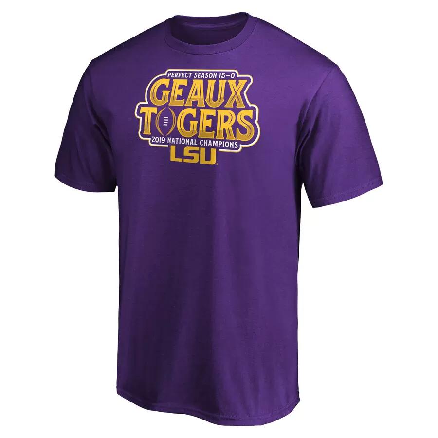 Ncaa Louisiana State University Tigers Lsu Tigers Pure Cotton Short-Sleeved T-Shirt