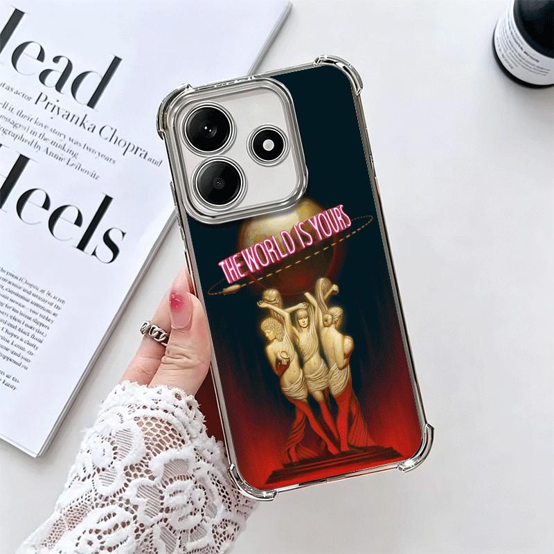 Scarface 1983 Al Pacino Soft Phone Case For Xiaomi Redmi Note 14 15 Pro Plus 13 12 11S 11T 5G 10 9S 9 Plating Anti-Fall Fundas
