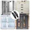 Sturdy Black Barn Door Handle 2Pieces Set Aluminum Alloy Sliding Hardware 7.1Inch Hole Center for Closet Cabinets