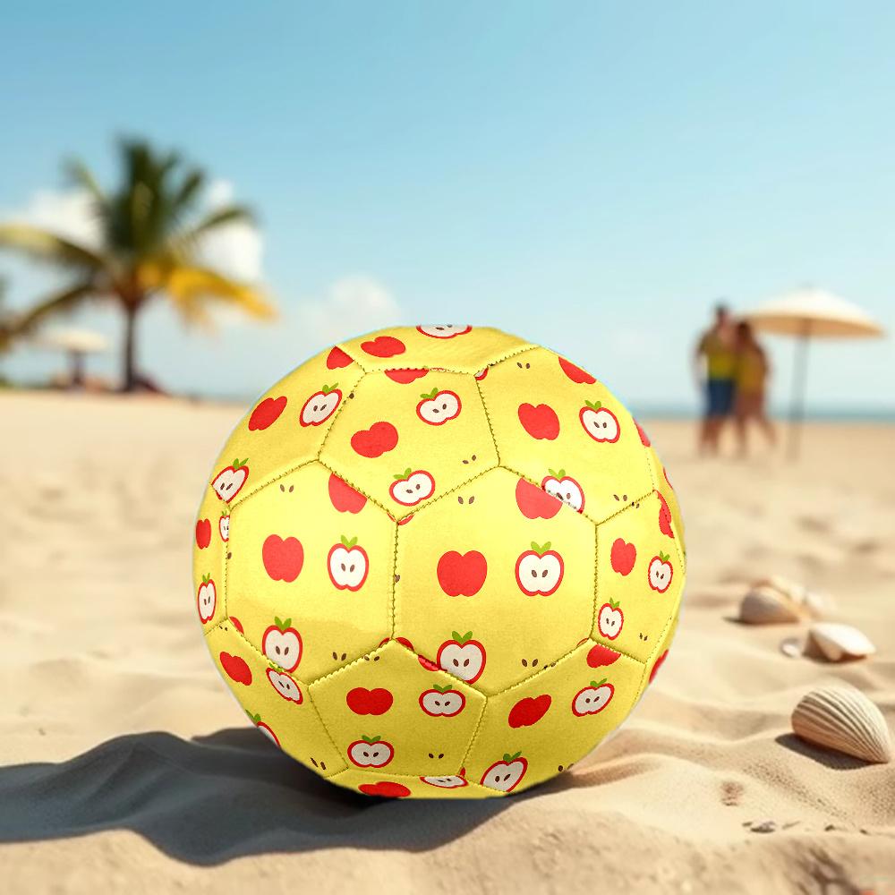 1PC Apple Face Soccer Ball Size 5 Football Machine Sewn Indoor/Outdoor Universal Football A101