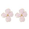 Pinkdudu Vintage Drip Oil  Painted Petals Zinc Alloy Earrings Simple Drop Earrings Women Jewelry PD2363