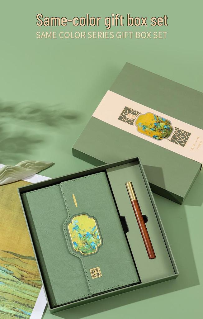 Custom Retro Laptop Gift Set with Notebook and Logo