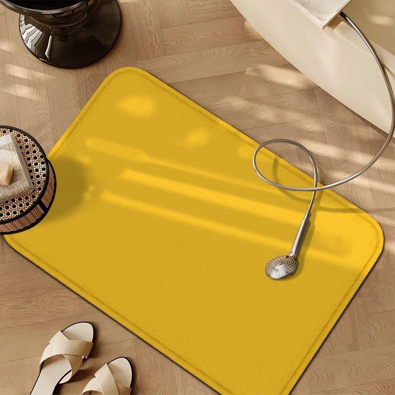 1PC Pure Yellow Pattern Door Mats Kitchen Rugs Non-Slip Pop design Living room Rug Bath Mat Carpet for Home Sink Laundry Decor