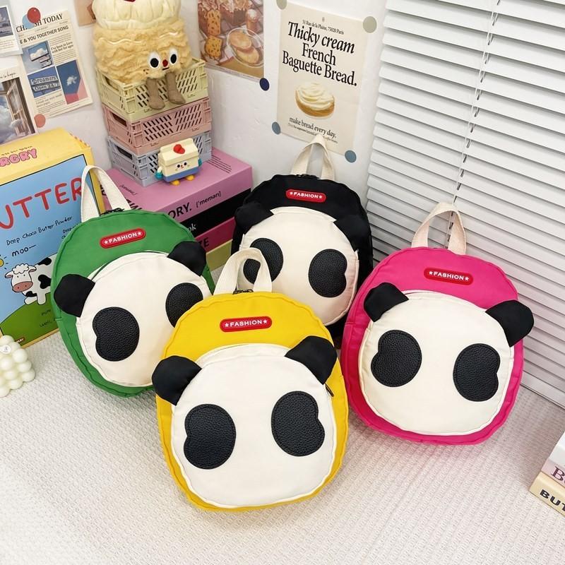 Adorable Dual Color Panda Kids Backpack Stylish Durable Nylon Design For School